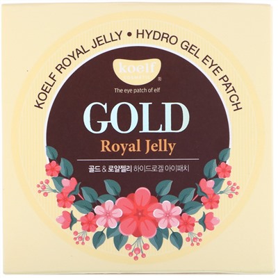 Koelf, Патчи для глаз Gold Royal Jelly Hydro Gel, 60 патчей