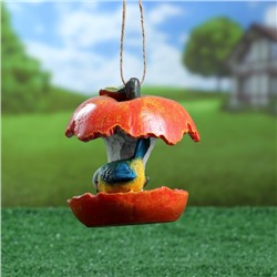 Садовая фигура из полистоуна «Кормушка-яблоко», 13×13×14 см