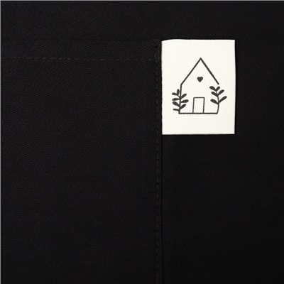 Фартук «Этель» Home, 60×70 см, чёрный, 100% хлопок, саржа 190 г/м²