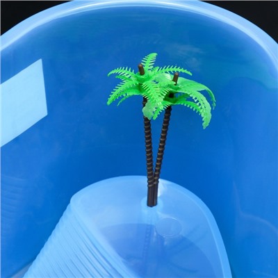 Отсадник для черепах «Лагуна» с пальмой, 26×20×13 см