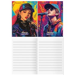 Тетрадь для нот А4 16л "K-pop" вертик. ТН4ск16_лг 57823 BG