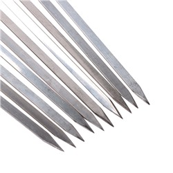 Набор шампуров 10 шт., ручка - пластик, 40×0.6 см, толщина - 1.6 мм, чёрный