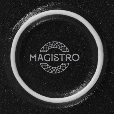 Тарелка Magistro Line, d=20.5 см, фарфор, чёрная