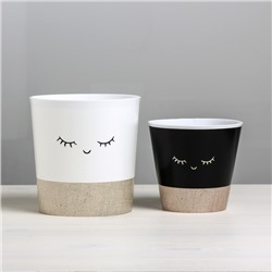 Набор кашпо для цветов 2 в 1 «Мордочки», 0.8 и 1.6 л, 11×12 и 14×14 см