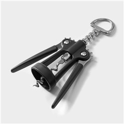 Штопор для вина «Профи», 17.5 см, цвет чёрный