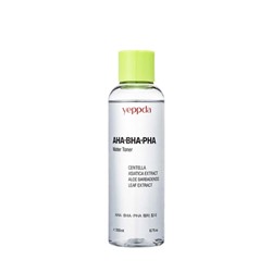 Yeppda Тонер для лица с кислотами и экстрактом центеллы азиатской AHA+ BHA+ PHA Water Toner