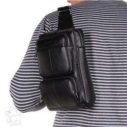 Рюкзак мужской кожаный 2083BSH black Heanbag