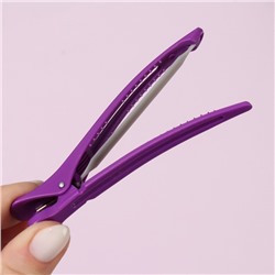 Зажимы для волос, с силиконовой лентой, набор - 6 шт., 11(±1) см, МИКС