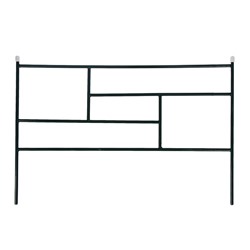 Ограждение декоративное, 45×335 см, 5 секций, металл, зелёное, «Плитка»