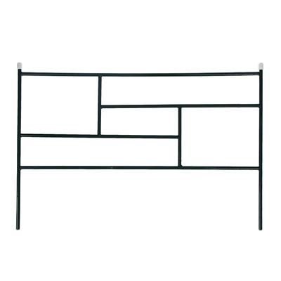 Ограждение декоративное, 45×335 см, 5 секций, металл, зелёное, «Плитка»