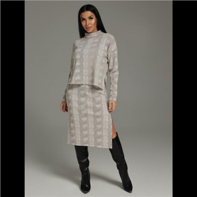 Костюм с юбкой Кортни (Мокко)