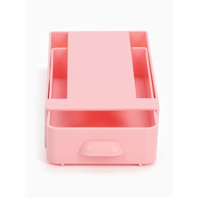 Ящик для хранения, скрытый потайной под стол, 20×9×4 см, розовый