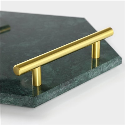 Поднос Magistro Marble, 25×29 см, мрамор, цвет изумрудный