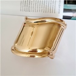 Уценка! Жесткий браслет на руку, из пластика, цвет: золотистый, размер 16-18, арт.08.0403