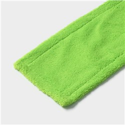 Насадка для плоской швабры «Доляна», 40×10 см, микрофибра, 60 г, зелёная