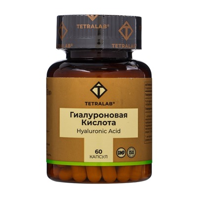 Гиалуроновая кислота TETRALAB, поддержка кожи, суставов и увлажнения, 150 мг, 60 капсул