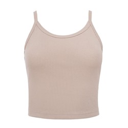 Топ на бретелях женский MINAKU: Basic line, бежевый, размер 42