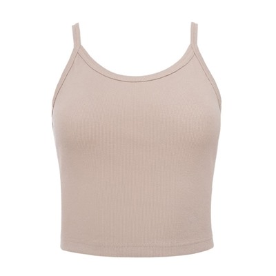 Топ на бретелях женский MINAKU: Basic line, бежевый, размер 42