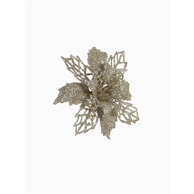 Ёлочные игрушки 4 шт. «Зимнее волшебство. Цветы ажурные - блеск», 8×8 см, МИКС