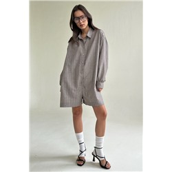 Комбинезон  MIX091/04/Кофе, белый