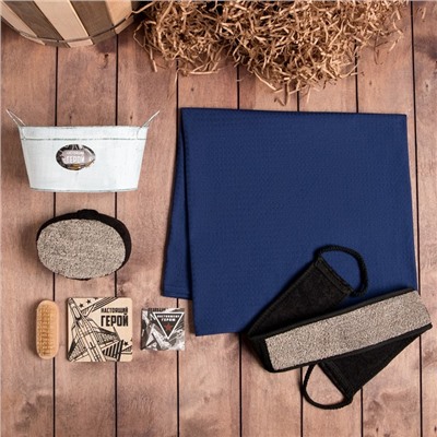 Набор подарочный «Этель. Настоящий герой»: полотенце, мочалка, щётка