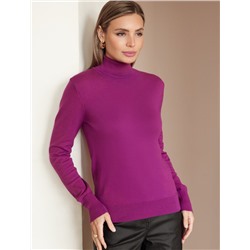 Водолазка тонкой вязки из хлопка с нейлоном