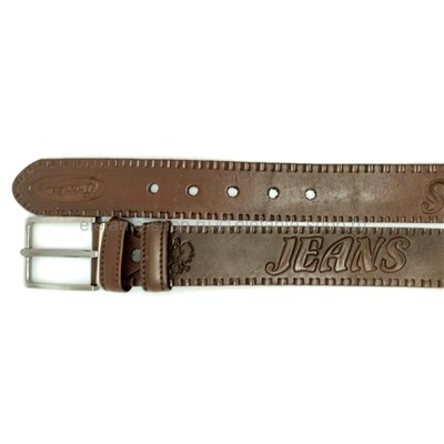 Ремень джинсовый INTERBELT Brown 4 см 41903-41904