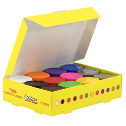 Гуашь 12цв 17 мл плюс золото и серебро ГКМЗС12/17 Каляка-Маляка