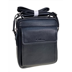 Сумка мужская из искусственной кожи, цвет черный