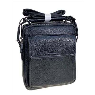 Сумка мужская из искусственной кожи, цвет черный