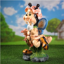 Садовая фигура из полистоуна «Пчёлка в панамке», 49×23×25 см