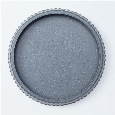 Форма для выпечки Доляна, d=28 см, съёмное дно, антипригарное покрытие, цвет серый