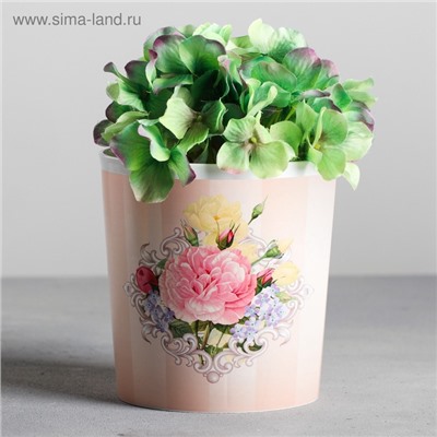 Кашпо для цветов «Винтаж», 1.6 л, d=14 см, h=14 см, пластиковое