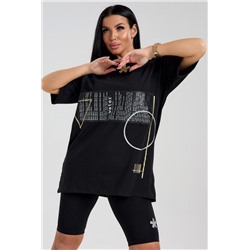 Футболка оверсайз женская Авила (Черный)