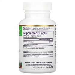 Paradise Herbs, артишок, 60 вегетарианских капсул