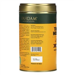 Vahdam Teas, смесь для латте, куркума и грибы, 100 г (3,53 унции)