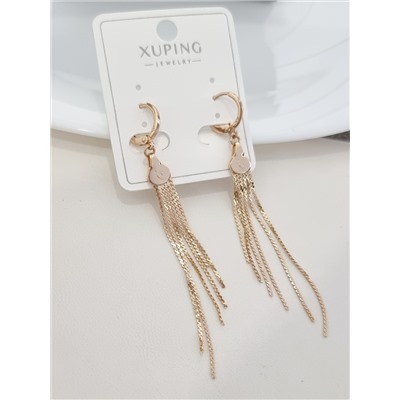 Серьги висячие, коллекция "Xuping" покрытие позолота, арт.001.854