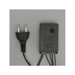 Гирлянда «Бахрома» 4×0.6 м, IP44, тёмная нить, 180 LED, свечение белое, 8 режимов, 220 В