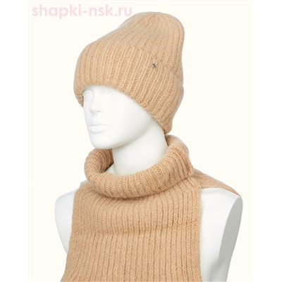 1501Ag Ангора велес Комплект женский флис (колпак+снуд) (54-58)
