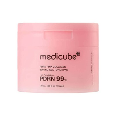Medicube Гелевые тонер-пэды с ПДРН и коллагеном PDRN Pink Collagen Toning Gel Toner Pad