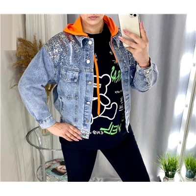 Джинсовка с капюшоном