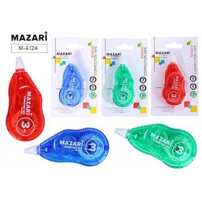 Корректор-лента 5 мм х 3 м "BIANCO" ассорти M-4124 Mazari