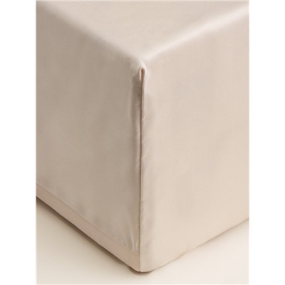Простыня на резинке 1.5-спальная SL Home Tencel, 140×200+30 см, бежевая, тенсель