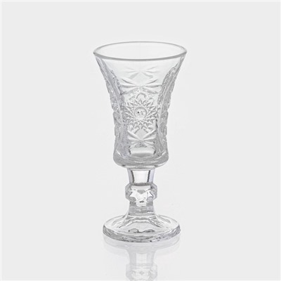 Рюмки Доляна «Ледяная звезда», 40 мл, 10.5×5 см, набор 6 шт., стекло, прозрачные