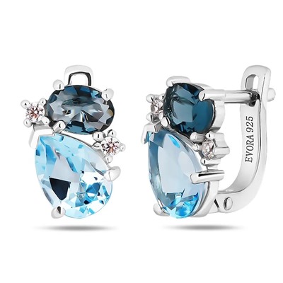 Серьги, лондон топаз кварц , топаз, Юрмала