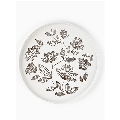 Блюдо керамическое «Цветочная поляна», d=27.3 см, ручная работа