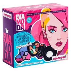 Набор детской декор. косметики Bondibon Eva Moda, BOX 11,7х10,5х4,3 см; тени для век-14 шт.(11,62г), блеск для губ-4 шт.(4,4г), румяна-2шт.(4,96г), аппликатор-4шт., зеркало-1шт.,