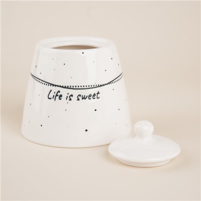Сахарница SL Home «Милый дом», 180 мл, 9×7 см, фарфор, белая