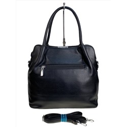 Женская сумка из искусственной кожи и натуральной замши, цвет черный