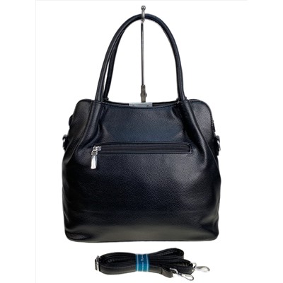 Женская сумка из искусственной кожи и натуральной замши, цвет черный